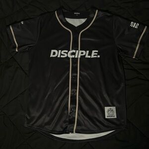 Disciple Crucifix Baseball Jersey XL – Black/Beige Limited Edition